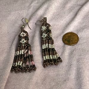 Beaded dangle earrings
